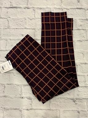Theory Women's crop Cuff Plaid  Pant